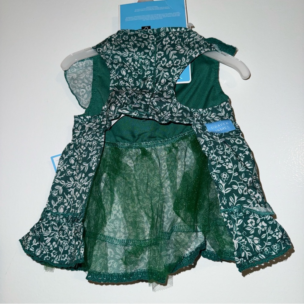 🆕 Draper James Teal Floral Dog Dress and Collar Slider - Picture 2 of 7